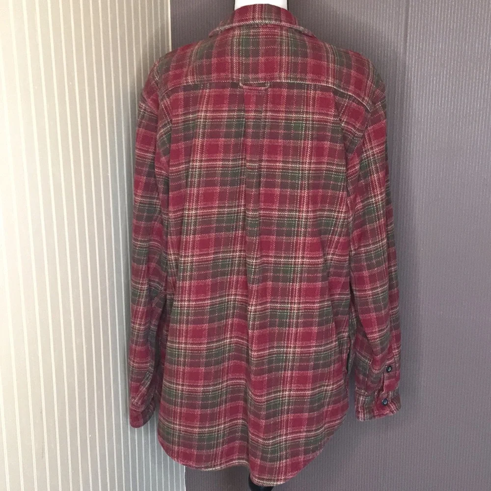 Orvis long sleeve flannel red and green plaid flannel size x large - Picture 3 of 9